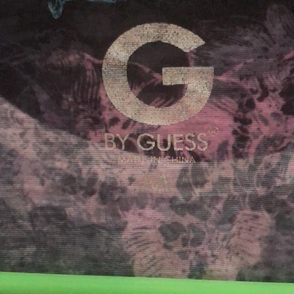 G by Guess slightly sheer T shirt with rhinestones - Picture 5 of 5
